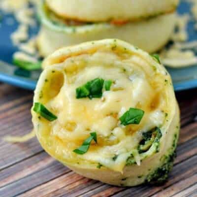 Hot Turkey Spinach and Swiss Roll Ups