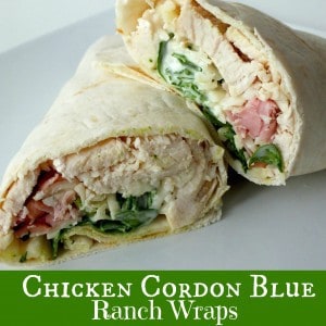 Chicken Cordon Blue Ranch Wraps recipe from {The Best Blog Recipes} recent posts