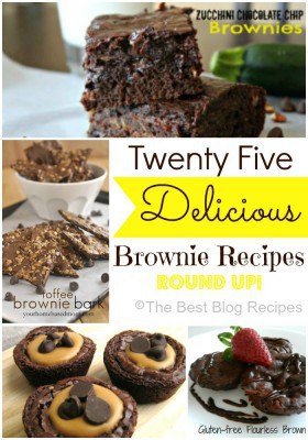 25 Delicious Brownie Recipes Round Up!