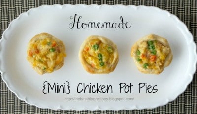Homemade Mini Chicken Pot Pies recipe from {The Best Blog Recipes} sm