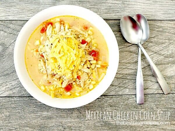 Cheesy Mexican Grilled Chicken Corn Soup | thebestblogrecipes.com #AD #cbias #SummerofGiving #shop