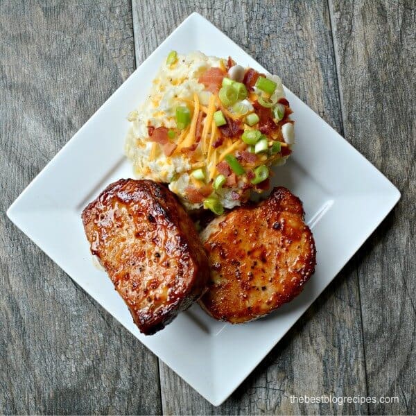 Barbecue Pork Chops & Loaded Baked Potato Salad | The Best Blog Recipes