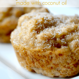 Vegan Banana Muffins made w/ Coconut Oil! A healthy and seriously delicious treat that you're whole family will love! thebestblogrecipes.com #muffins #banana #vegan
