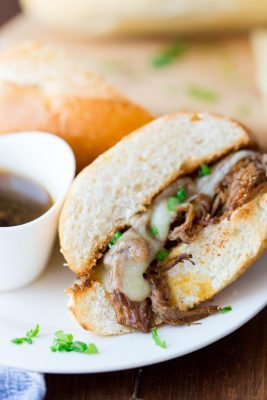 Slow Cooker French Dip Sandwiches with Au Jus Sauce