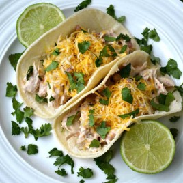 Creamy Slow Cooker Chicken Tacos recipe