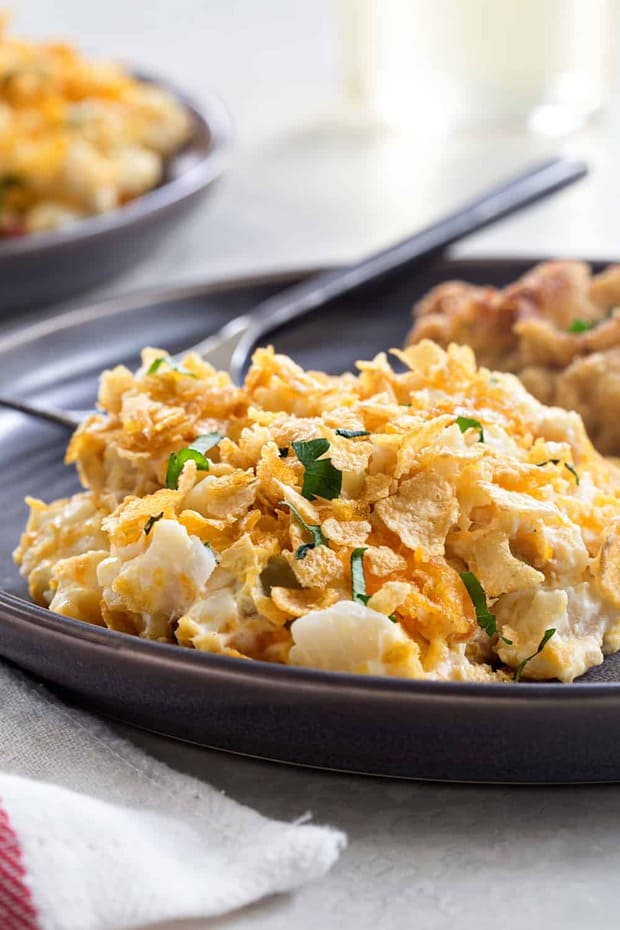 Hash Brown Casserole comes together in less than 10 minutes with just a few simple ingredients. It’s the perfect side dish for potlucks, barbecues, and even brunch.