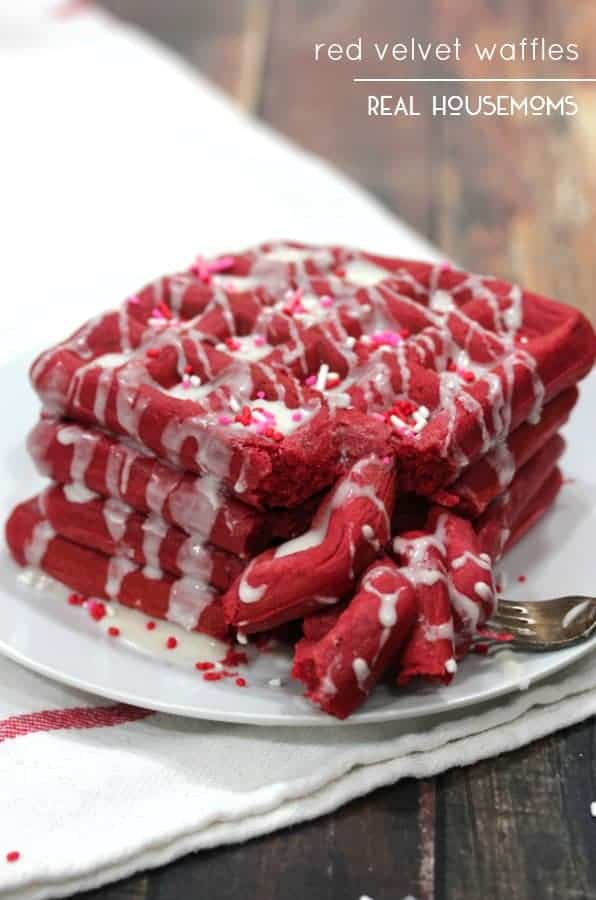Red Velvet Waffles -- Part of the Valentines Day Dessert