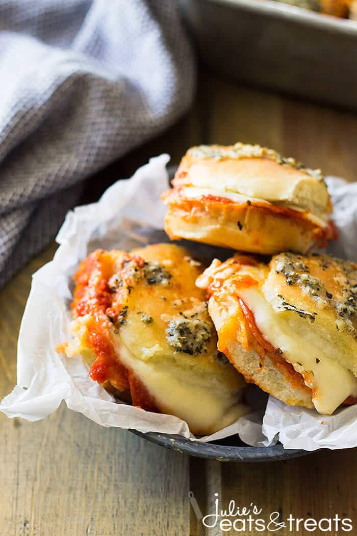 Pepperoni Pizza Sliders ~ Quick, Easy and Perfect for any night of the week! Whether It Be a Game Day Appetizer, Lunch or Dinner! Your family will love these!