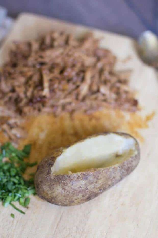 How to Make Pulled Pork Stuffed Baked Potatoes