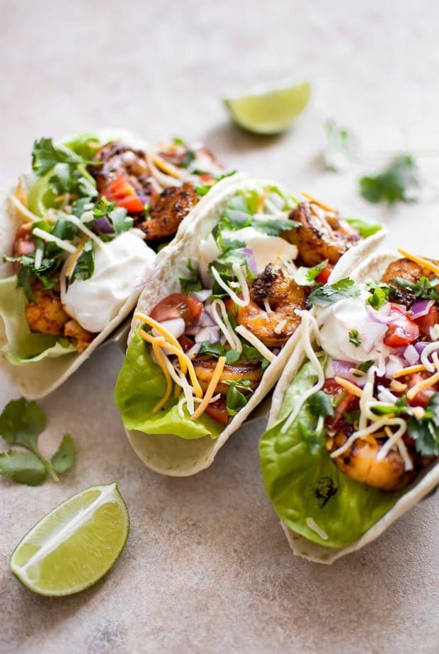 These blackened shrimp tacos are healthy, fast, and packed with flavor! They’re the perfect way to shake up Taco Tuesday at your house.