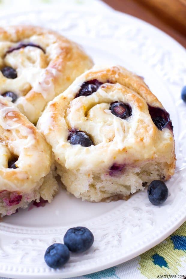 Blueberry Orange Sweet Rolls: These gooey blueberry orange sweet rolls are so delicious and so easy to put together