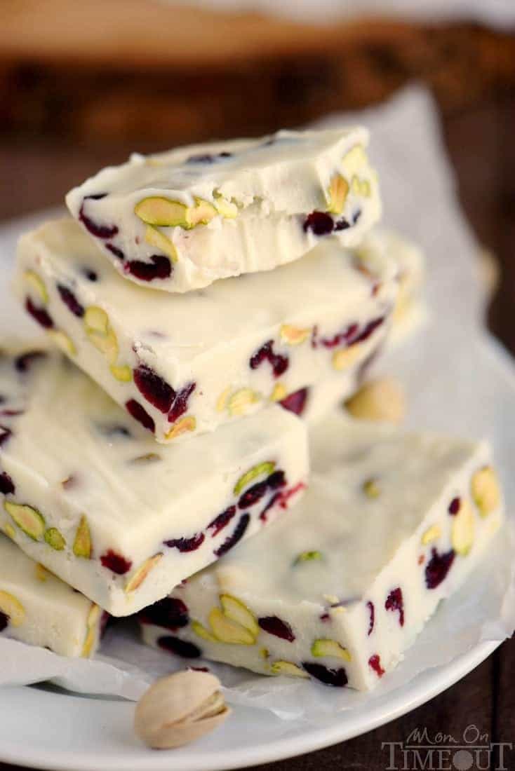Need a quick and easy dessert for a small party or gathering? This is the recipe for you! No one can resist the sweet allure of this small batch 3 minutes cranberry pistachio fudge recipe!