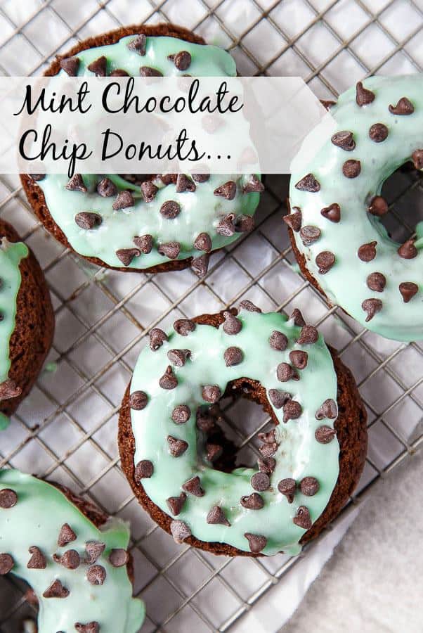 How cute are these Mint Chocolate Chip Donuts?