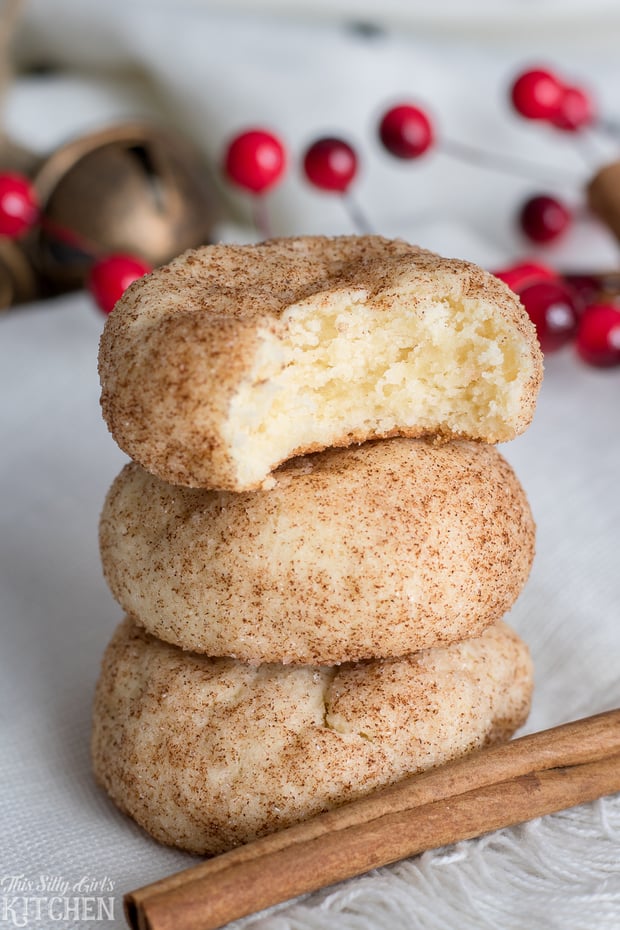 Cinnamon Cream Cheese Cookies, an easy, tender cookie bursting with cinnamon sugar, the perfect christmas cookie