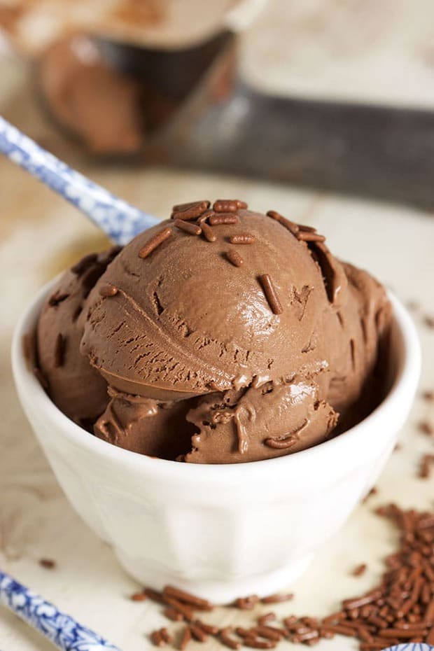 TUltra creamy and rich with pure chocolate flavor, this is the VERY BEST Chocolate Ice Cream. Made with whole ingredients and easy to whip up, this will be your go-to chocolate treat all year long.