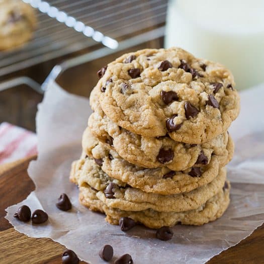  These Chewy Chocolate Chip Cookies are loaded with chocolate chips and cook up picture perfect every time.