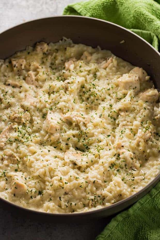 Creamy Parmesan One Pot Chicken and Rice -- Part of The Best Parmesan Recipes