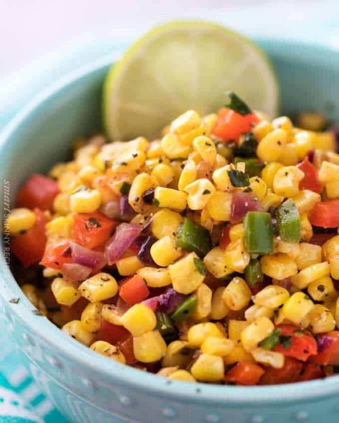 The most amazing corn salad, full of bold Southwest flavors! Perfect as a side dish, appetizer, or topping for tacos!