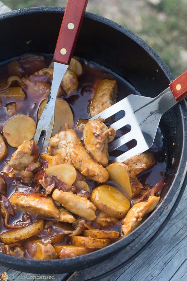 This BBQ Dutch Oven Chicken and Potatoes recipe couldn’t be easier, and it will absolutely be a big hit on your next camping trip. Soooo yummy! Don’t have a dutch oven? You can easily make this on the stove or in a slow cooker as well!