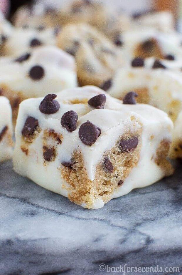 No fail Milk and Cookies Fudge is a fun take on everyone’s favorite treat – milk and cookies! Chewy chocolate chip cookies swirled throughout creamy fudge!
