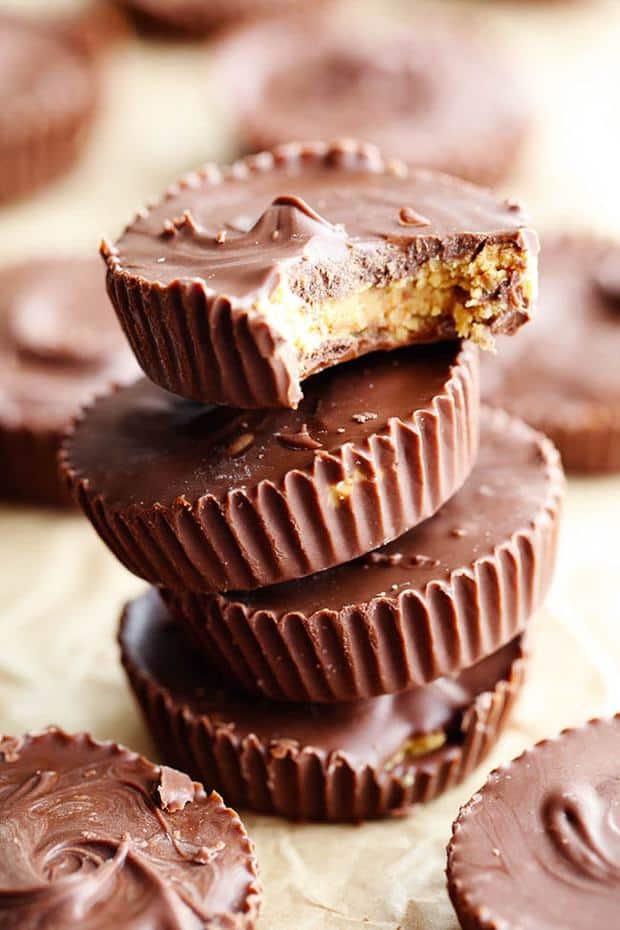 Homemade Reese’s Peanut Butter Cups come together in just 15 minutes and are even better than the real thing!