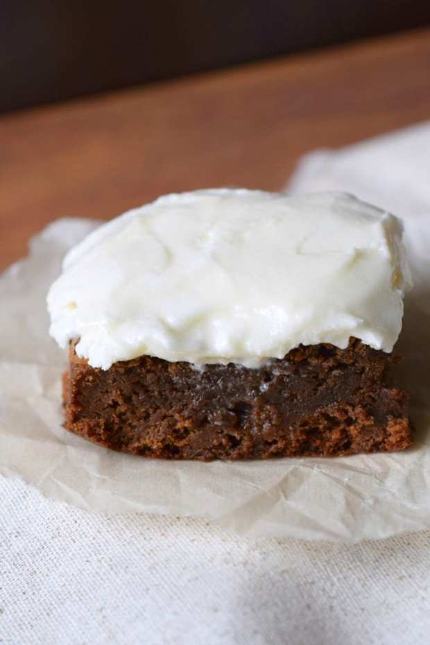 Cream Cheese Frosted Baileys Brownies the perfect compliment of flavors from the Irish Cream to cream cheese to chocolate, absolutely delicious.