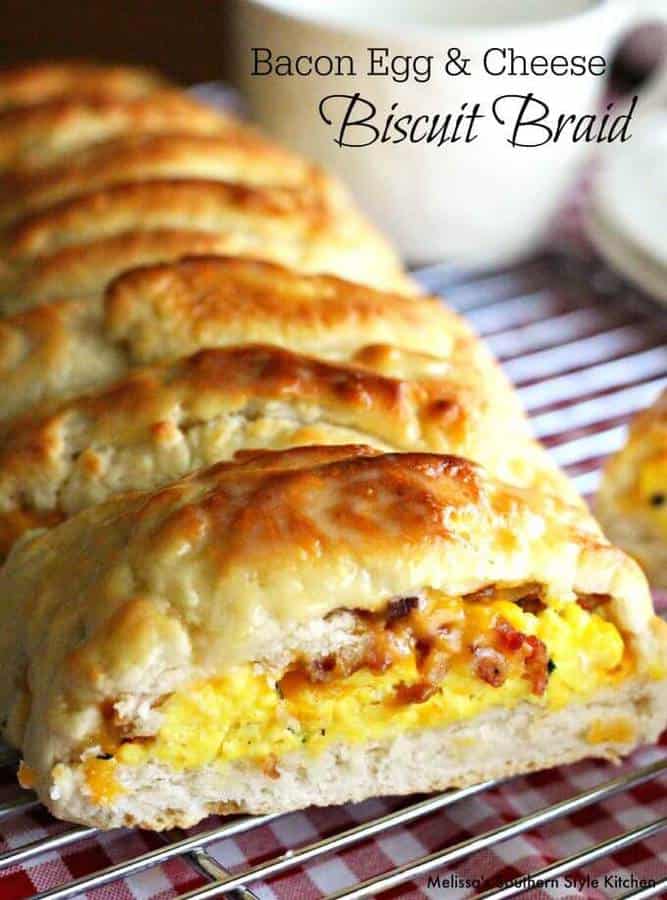 Bacon Egg and Cheese Biscuit Braid