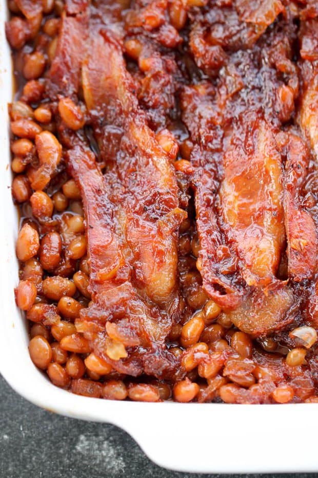 A close up of food, with Baked beans