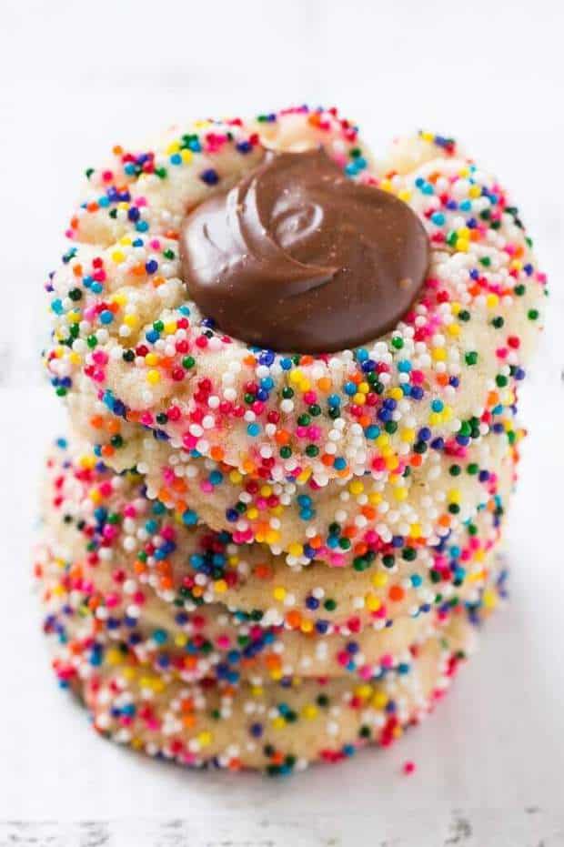 Chocolate Fudge Cookies with Sprinkles