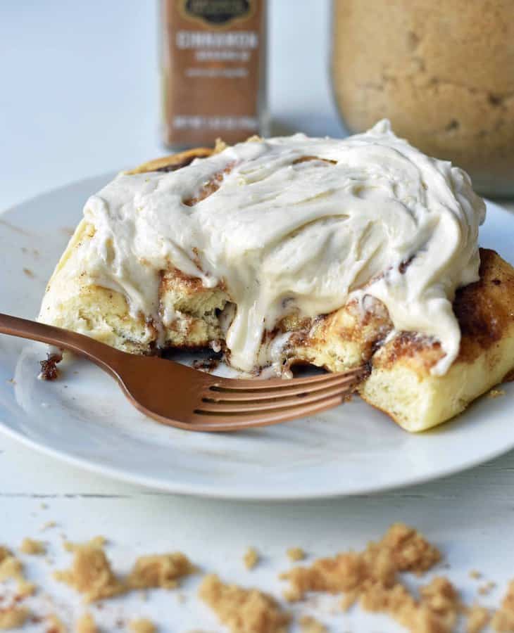 Hayley’s Famous Cinnamon Rolls are famous for good reason. These warm, ooey, gooey, buttery brown sugar cinnamon rolls with cream cheese icing are literally the perfect cinnamon rolls.