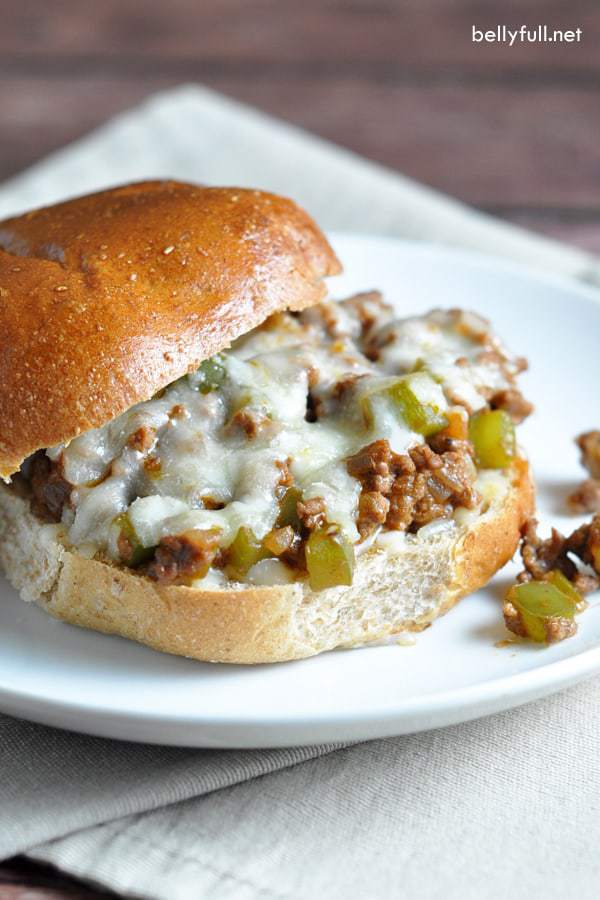 Sloppy Joes with a Philly Cheese Steak flair. Quick, easy, and delicious!