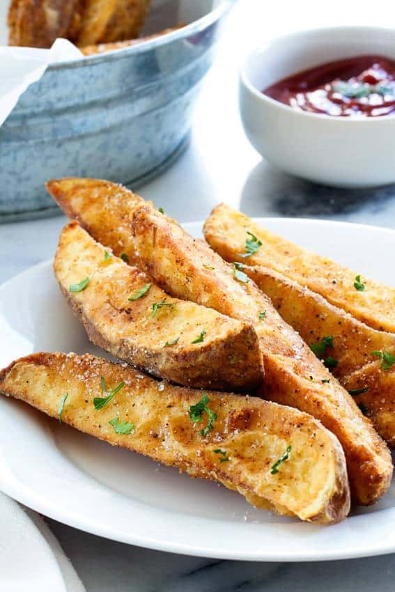 Jo Jo Potato Wedges are thick and satisfying! They’re crisp on the outside and fluffy on the inside and they’re sure to become your new favorite side dish.