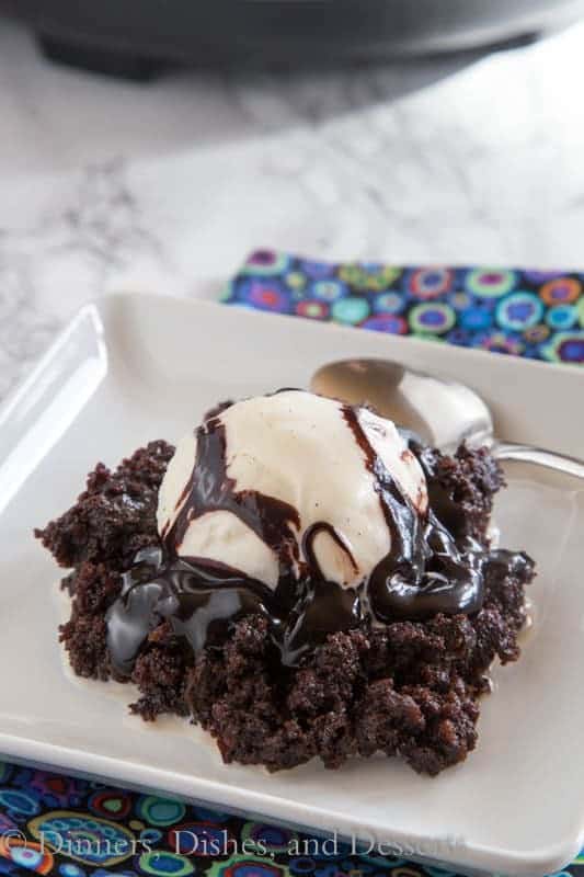 Hot Fudge Crock Pot Brownies – Rich and fudgy brownies made in the crock pot.  So easy and sure to fix any chocolate craving!