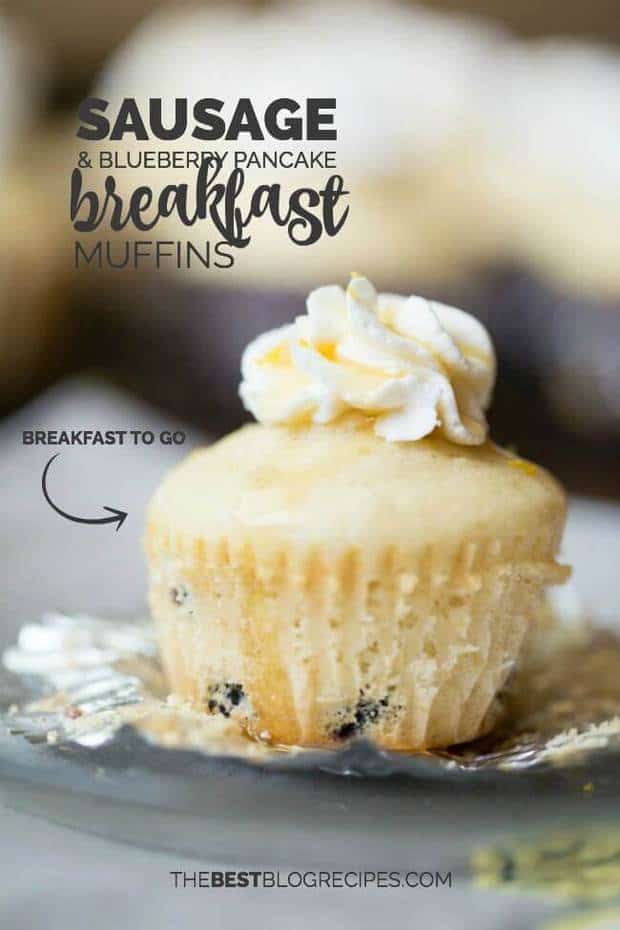 Sausage & Blueberry Pancake Breakfast Muffins
