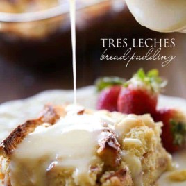 Tres Leches Bread Pudding with Vanilla Cream Sauce