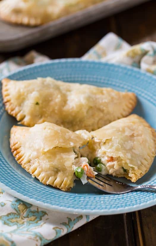 You’ll love these Chicken Pot Pie Turnovers that you can eat with your hands. Several shortcuts make them super easy to make and they have a fabulously creamy filling.