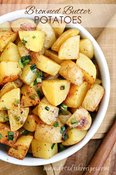  If there’s one thing I can always count on when I’m making dinner plans, it’s that a potato side dish will be a big hit. And these savory and slightly sweet Browned Butter Roasted Potatoes were no exception!