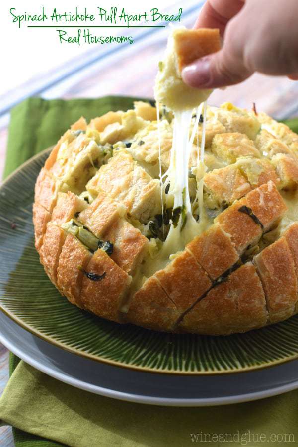 his Spinach Artichoke Pull Apart Bread is everything you love about the dip in delicious carb loving form!