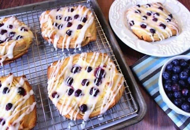 These homemade Flaky Blueberry Cheese Danish are super buttery, not overly sugary, and they’re loaded with fresh seasonal blueberries. How’s that for a great way to start your morning?