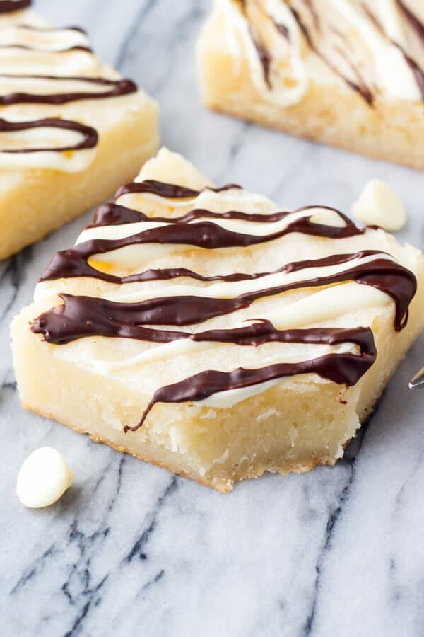 Fuggy, gooey white chocolate brownies are heaven in brownie form. If you love white chocolate – these are for you!