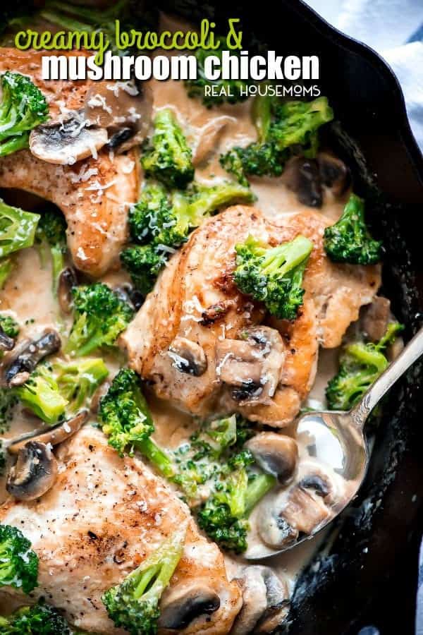Make Creamy Broccoli and Mushroom Chicken for a quick and delicious meal your family will love!