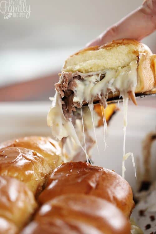 If you are looking for the perfect appetizer for the big game, look no further than these Mushroom Swiss Roast Beef Sliders (with an optional Blue Cheese Horseradish Sauce)!