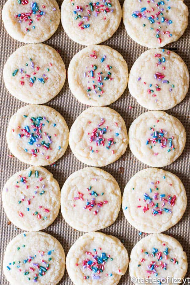 Soft, chewy sugar cookies that tastes just like Pillsbury. A quick under 30-minute cookie recipe with no refrigeration required.