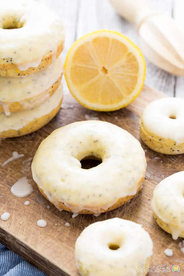 Lemon poppy seed baked donuts are just a nice treat to satisfy your sweet tooth without too many calories. Baked donuts are perfect for a weekend brunch or an afternoon snack with coffee or tea.