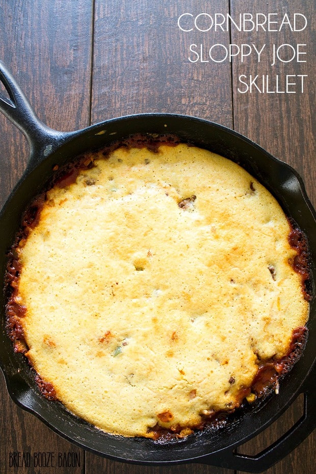 Our Cornbread Sloppy Joe Skillet is a less messy way to eat a weeknight classic!