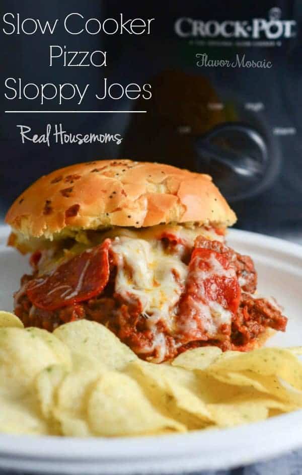 Slow Cooker Pizza Sloppy Joes combine two family favorites, pizza & sloppy joes, into one easy yet yummy slow cooker recipe!