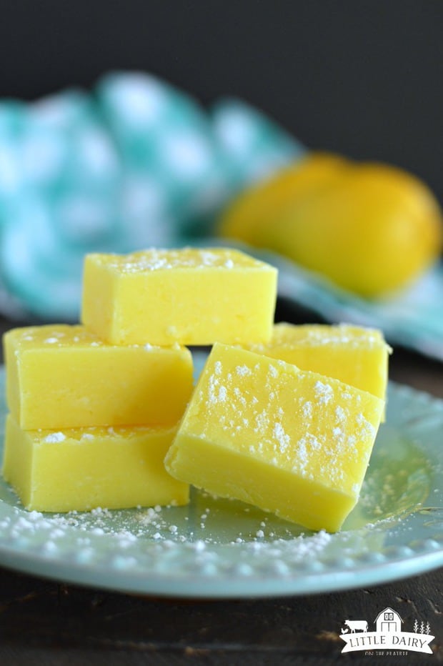 There is something magical about adding Lemon Fudge to holiday goody plates! I’m not sure if it’s the pretty bright yellow color, or the refreshing lemon flavor that makes it such a stand out! Either way, you are going to fall in love with Lemon Fudge and people are going to beg you for the recipe!