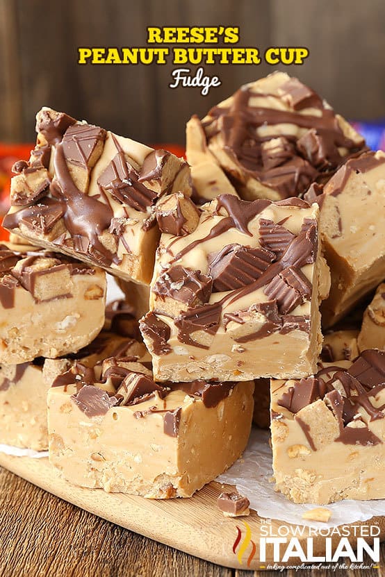 Reese's Peanut Butter Fudge is luscious and creamy, made with chunks of peanuts throughout the fudge to give it the perfect crunch. This Reese's Peanut Butter Fudge is a simple recipe with just 4-ingredients! It comes together in just 10 minutes.  