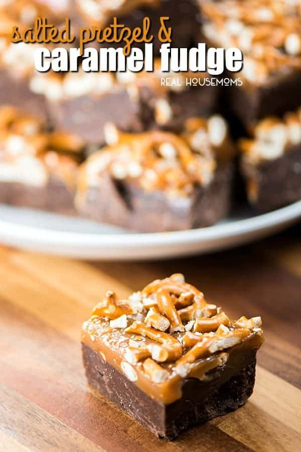 This Salted Pretzel & Caramel Fudge couldn’t be more easy to make and with the crushed pretzels and caramel on top, it’s a real show stopper!