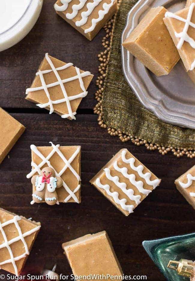 A seasonally spiced gingerbread fudge that takes just minutes to make and doubles as a festive, edible Christmas gift.